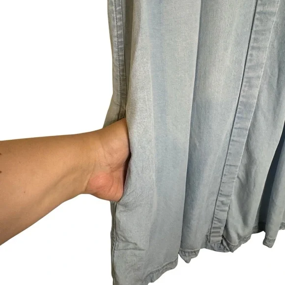 Urban Outfitters Cooperative Dress Chambray Blue Mini Shirtdress Womens XS - Picture 4 of 10